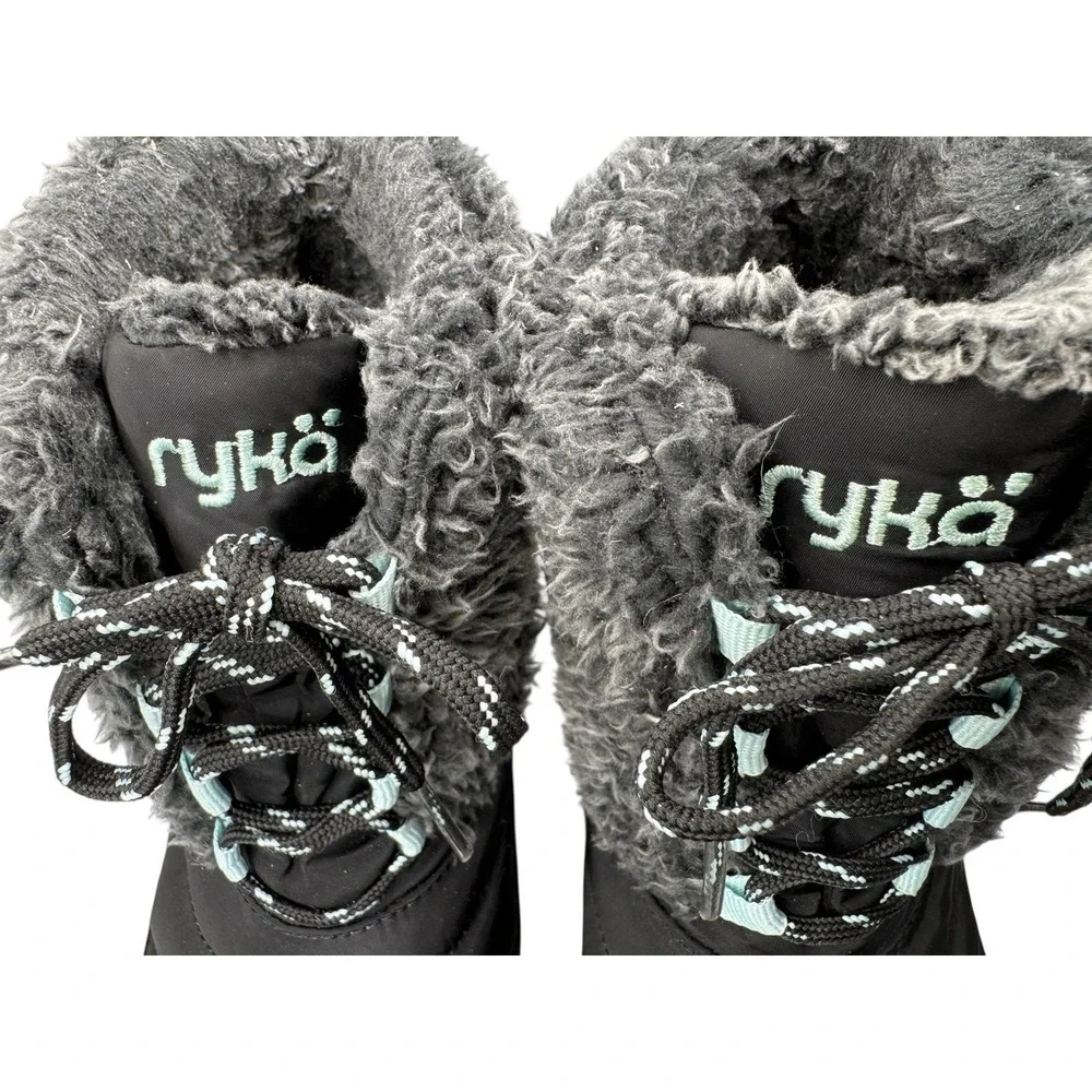 Ryka Women's Winter Boots Size‎ 8 Black Insulated Lace Up Outdoor Comfort Boots - Picture 5 of 16